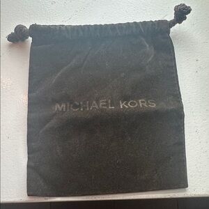 Michael Kors Brown Velvet Drawstring Pouch Bag